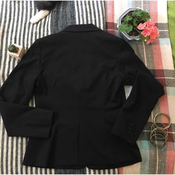 ❤️SOLD!  BANANA REPUBLIC Black Blazer Sz 6 - Picture 4 of 8